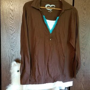 Desiree long sleeved brown top